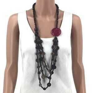 Paparazzi Jungle Jive Necklace Earrings Set Brown Pink Earrings Set